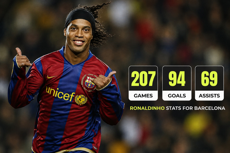 Những số liệu về bàn thắng, danh hiệu và số trận cho thấy Ronaldinho là một trong những cầu thủ toàn diện nhất thế hệ của mình. 