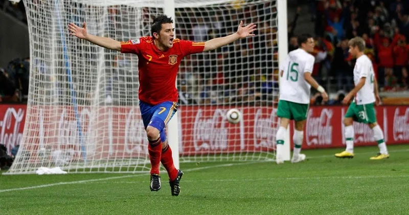 David Villa ghi bàn thắng duy nhất giúp Tây Ban Nha đánh bại Bồ Đào Nha tại World Cup 2010.